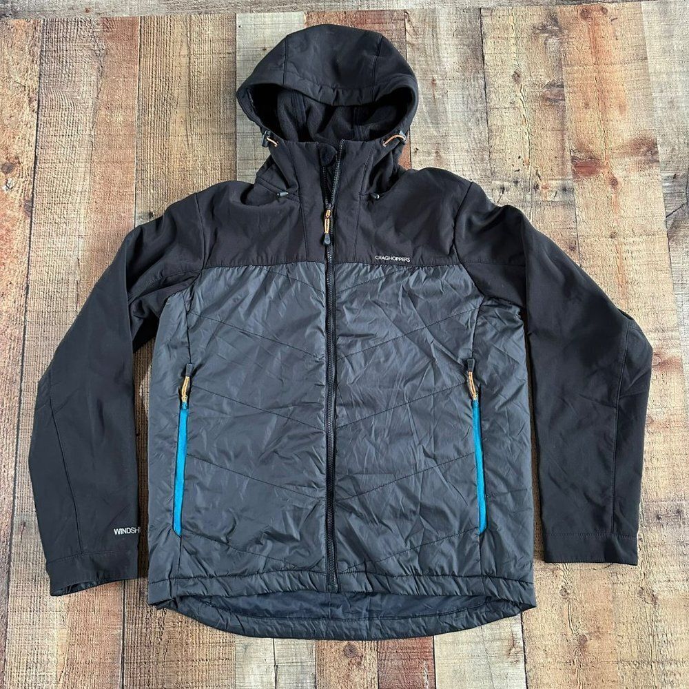 Craghoppers Men's Waterproof Hiking Jacket in Black and Gray -M